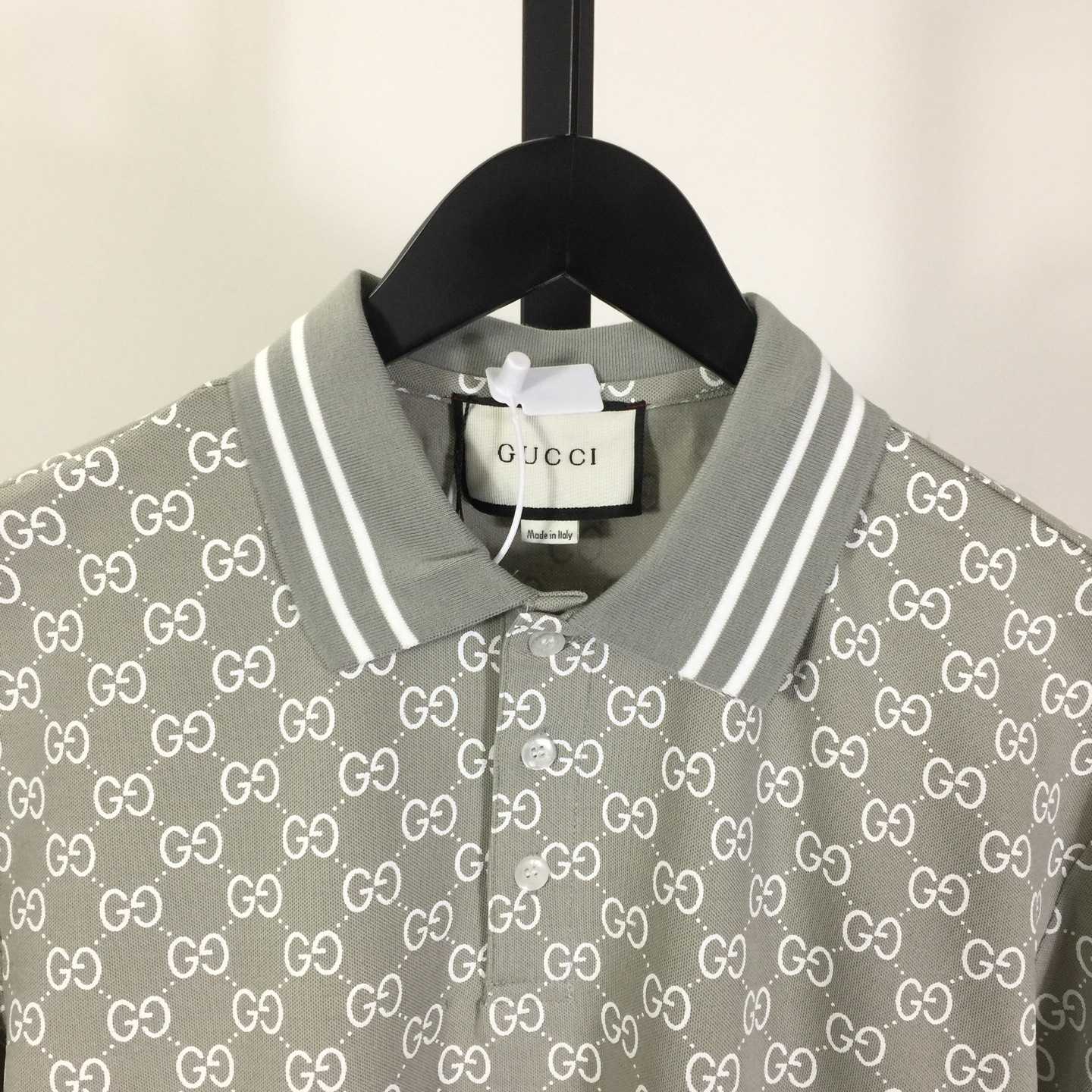 Gucci GG Cotton Lamé Jacquard Polo Shirt - DopestKickz