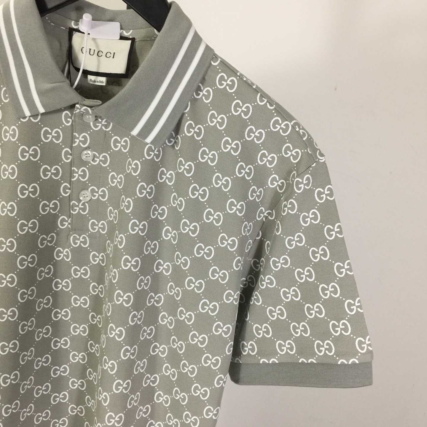 Gucci GG Cotton Lamé Jacquard Polo Shirt - DopestKickz