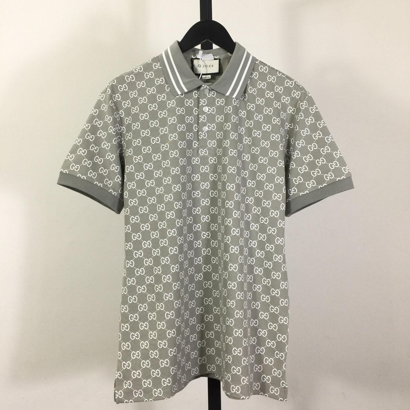 Gucci GG Cotton Lamé Jacquard Polo Shirt - DopestKickz