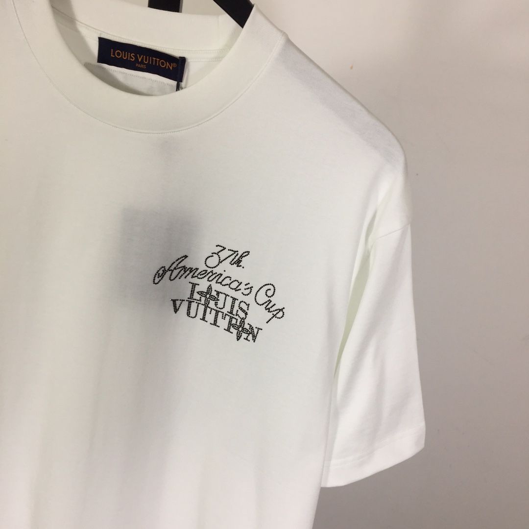 Louis Vuitton Embellished Short-Sleeved Cotton Crewneck - DopestKickz