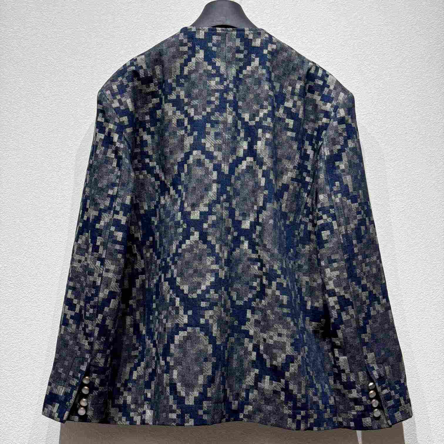 Louis Vuitton Graphic Collarless Denim Jacket   - DopestKickz