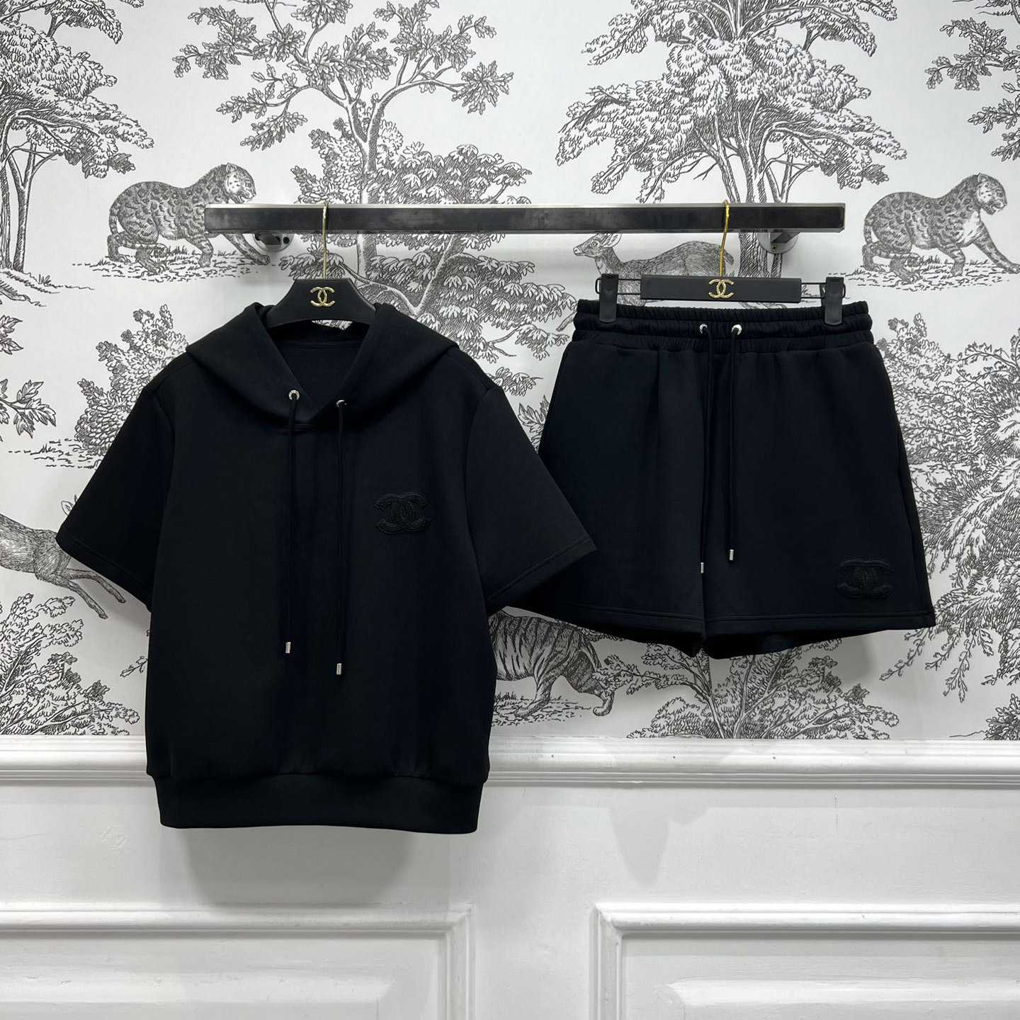 Chanel Hooded Tee & Shorts - DopestKickz