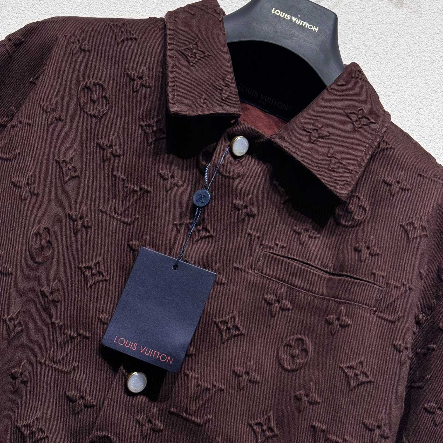 Louis Vuitton Monogram Embossed Overshirt    - DopestKickz
