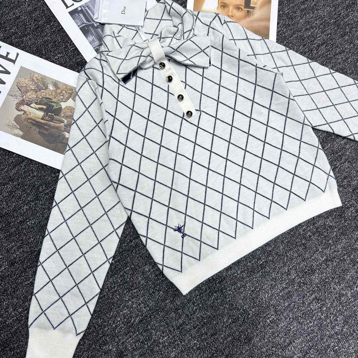 Dior Tied Collar Sweater  - DopestKickz
