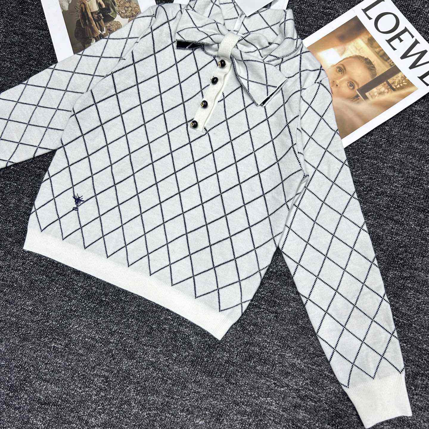Dior Tied Collar Sweater  - DopestKickz