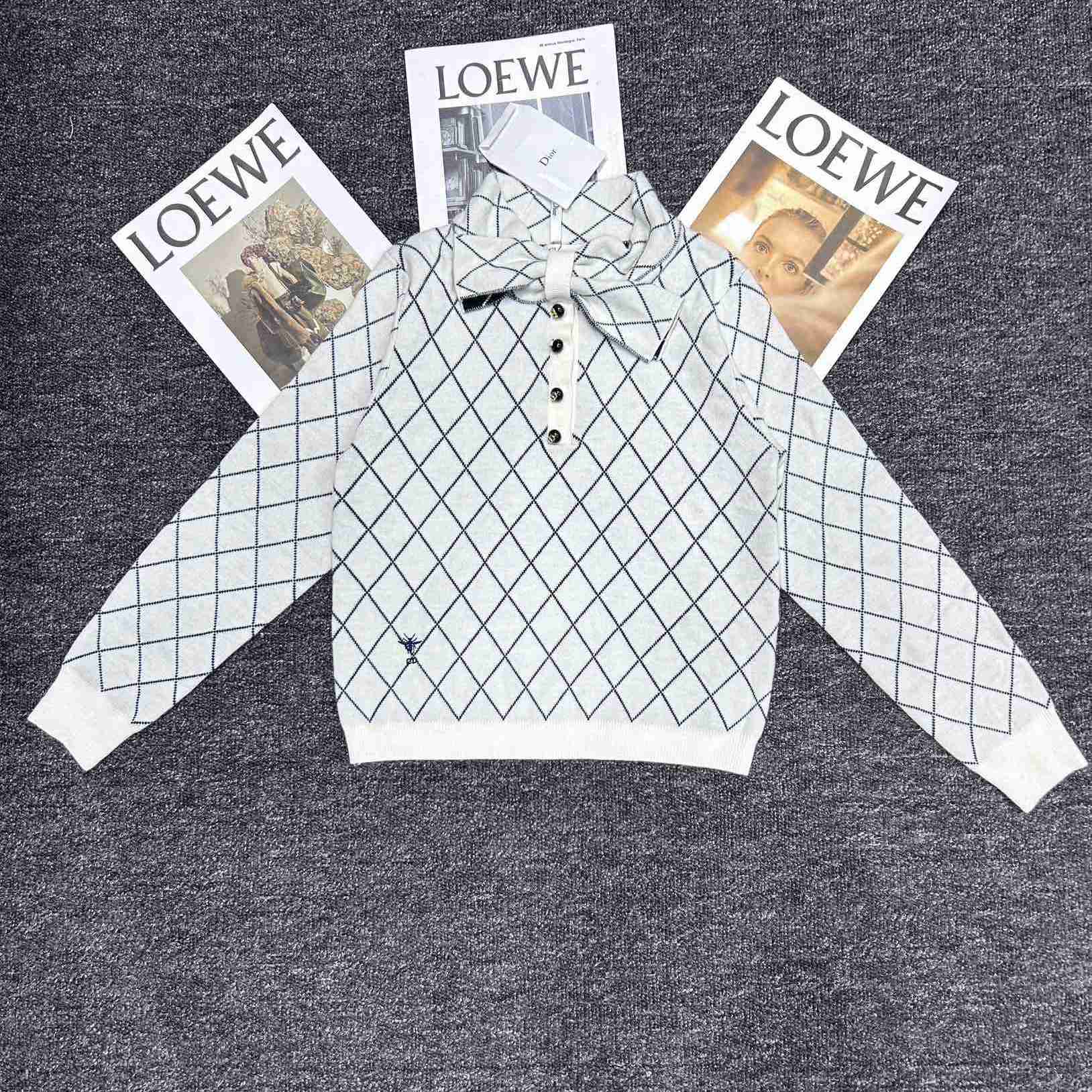 Dior Tied Collar Sweater  - DopestKickz