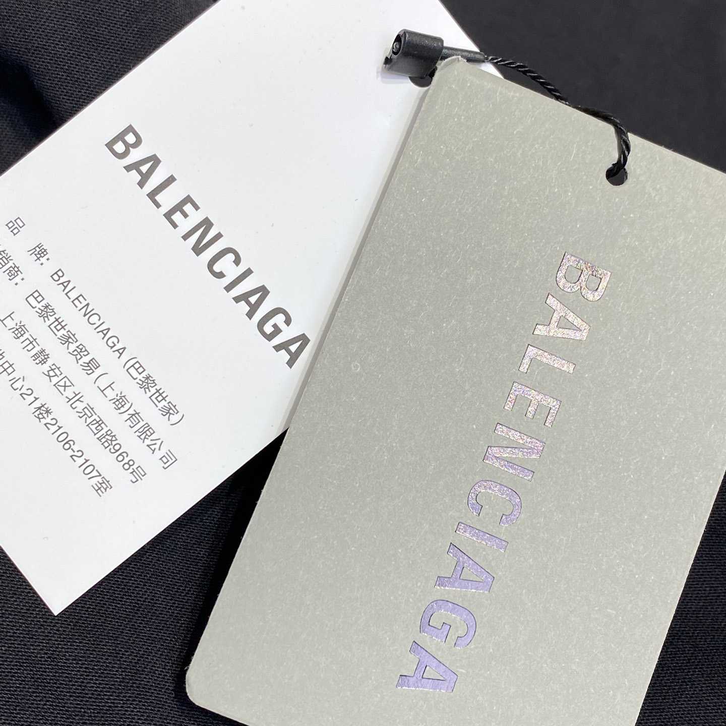 Balenciaga Men's Blue Logo T-shirt - DopestKickz