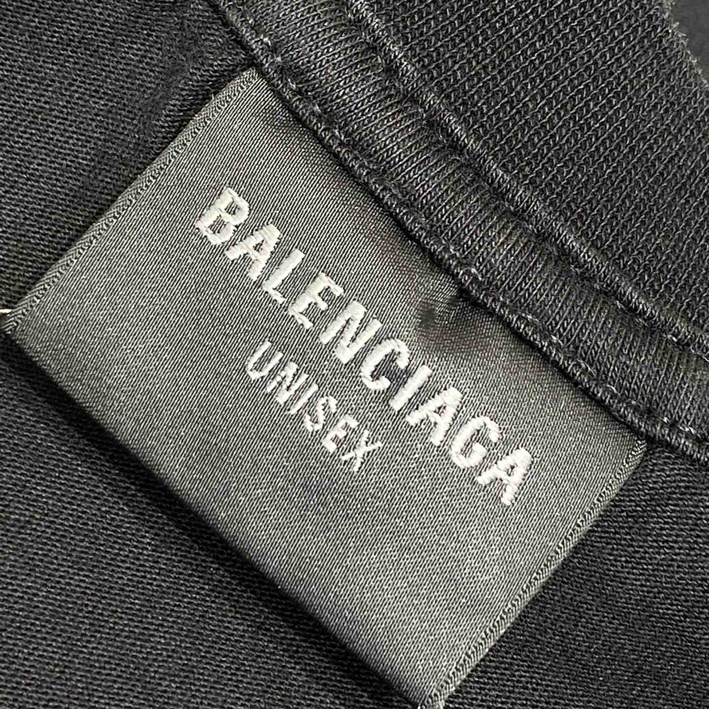 Balenciaga Men's Blue Logo T-shirt - DopestKickz