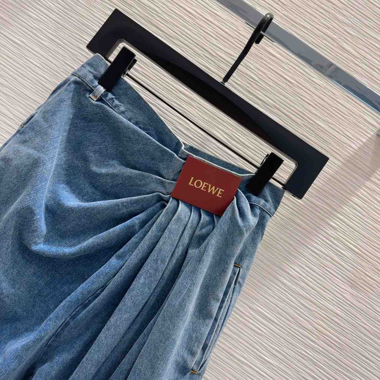 Loewe Draped Jeans In Denim - DopestKickz