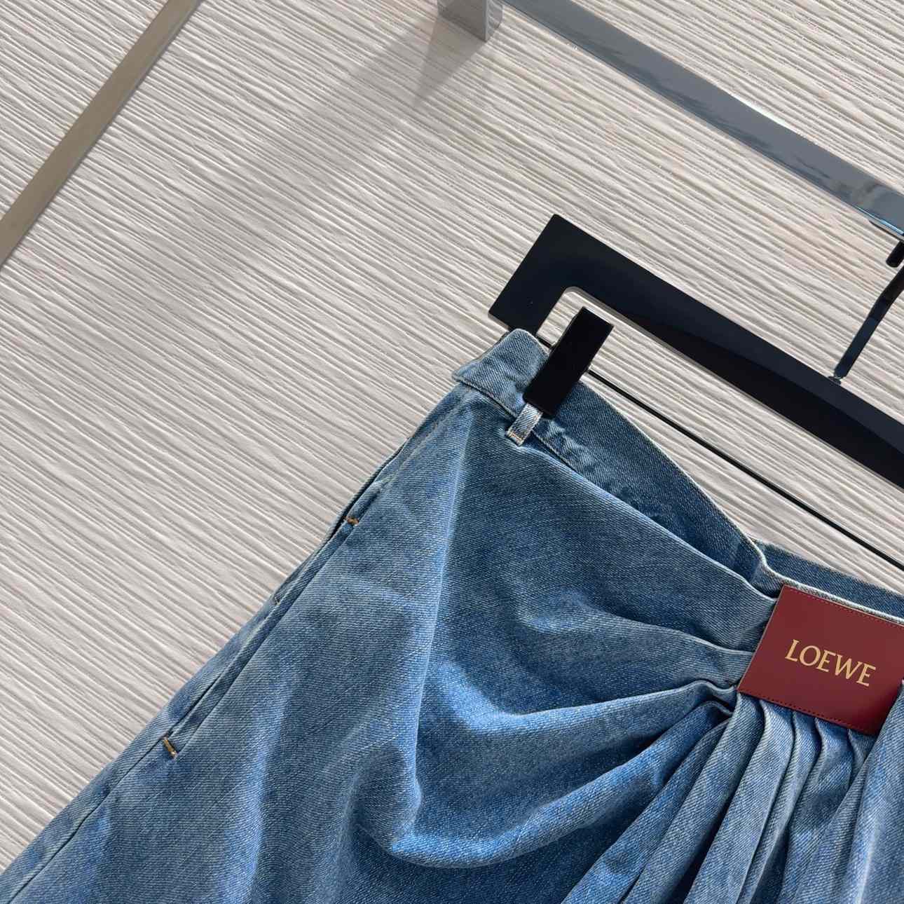 Loewe Draped Jeans In Denim - DopestKickz