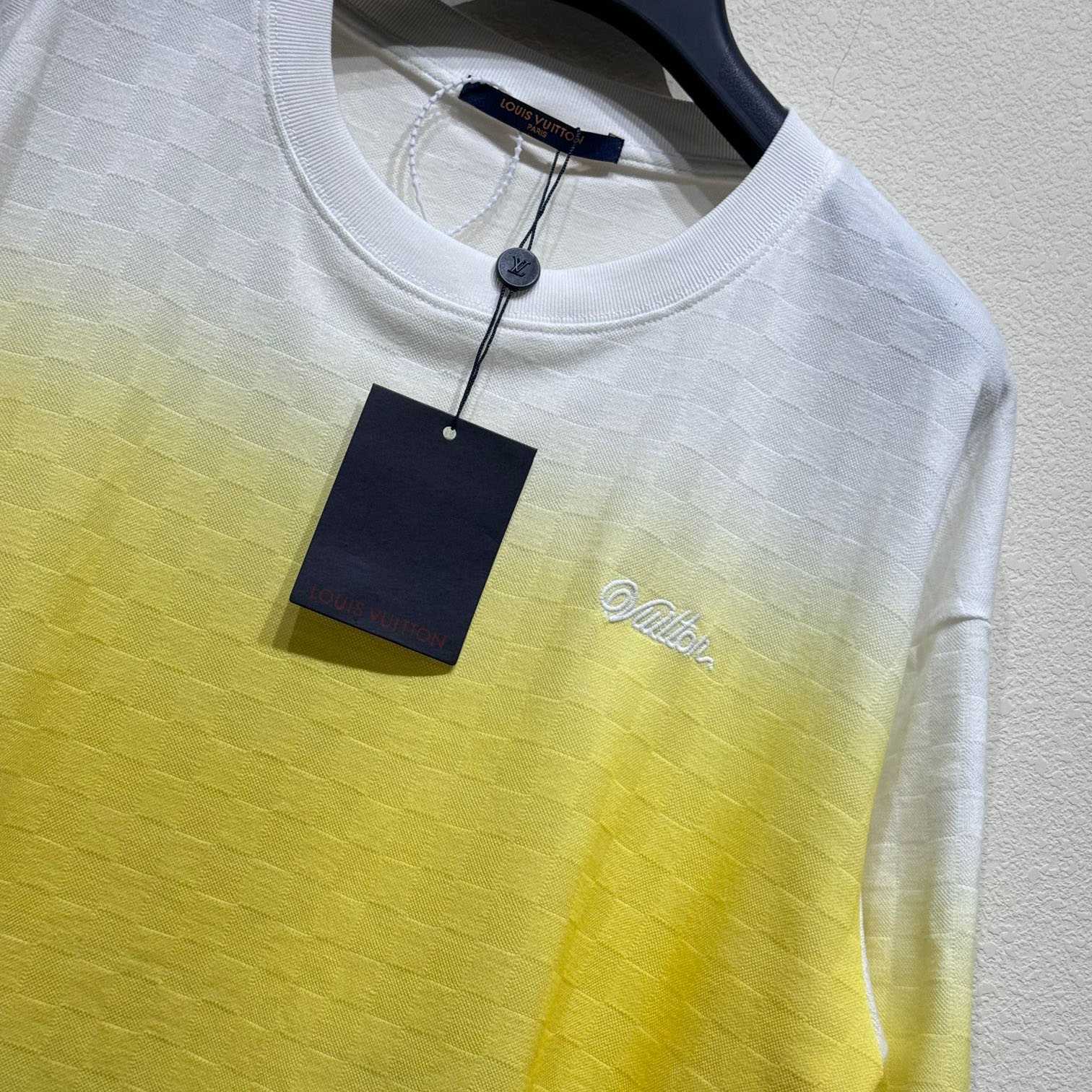 Louis Vuitton Damier Gradient Jacquard Cotton T-Shirt   - DopestKickz