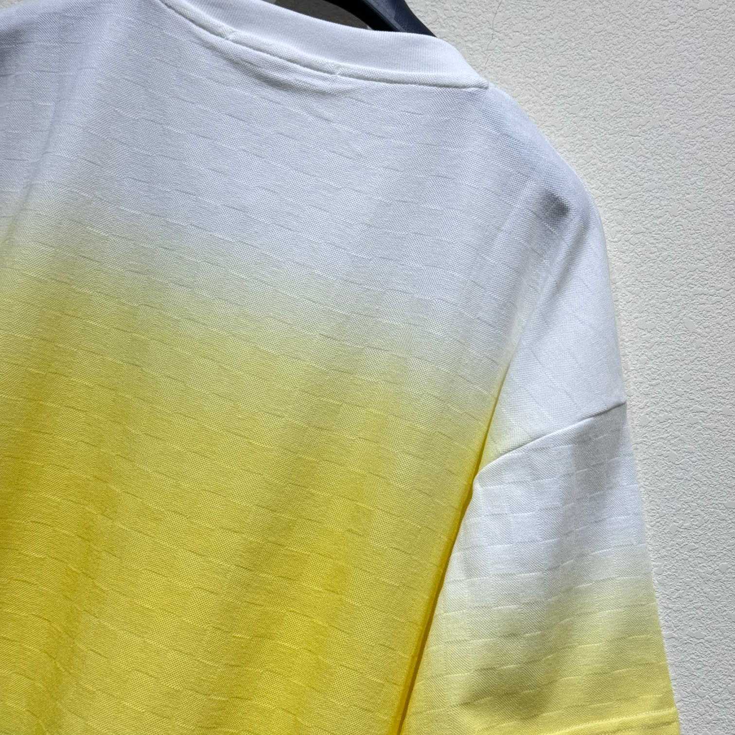 Louis Vuitton Damier Gradient Jacquard Cotton T-Shirt   - DopestKickz