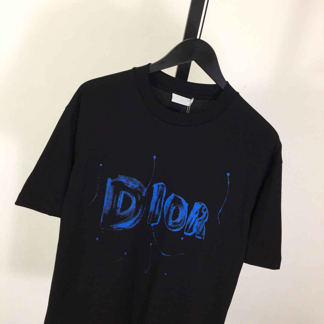 Dior Logo Cotton T-Shirt  - DopestKickz