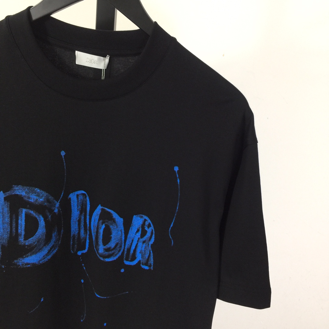 Dior Logo Cotton T-Shirt  - DopestKickz