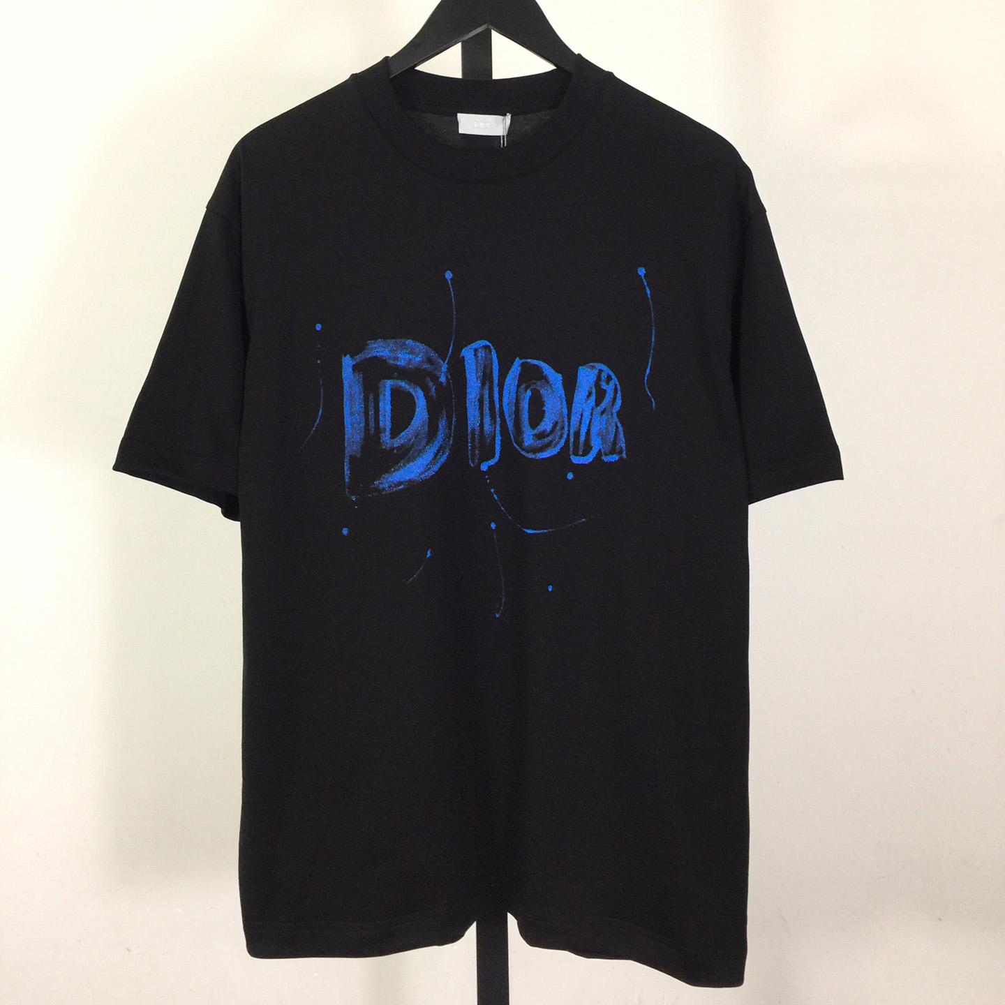 Dior Logo Cotton T-Shirt  - DopestKickz