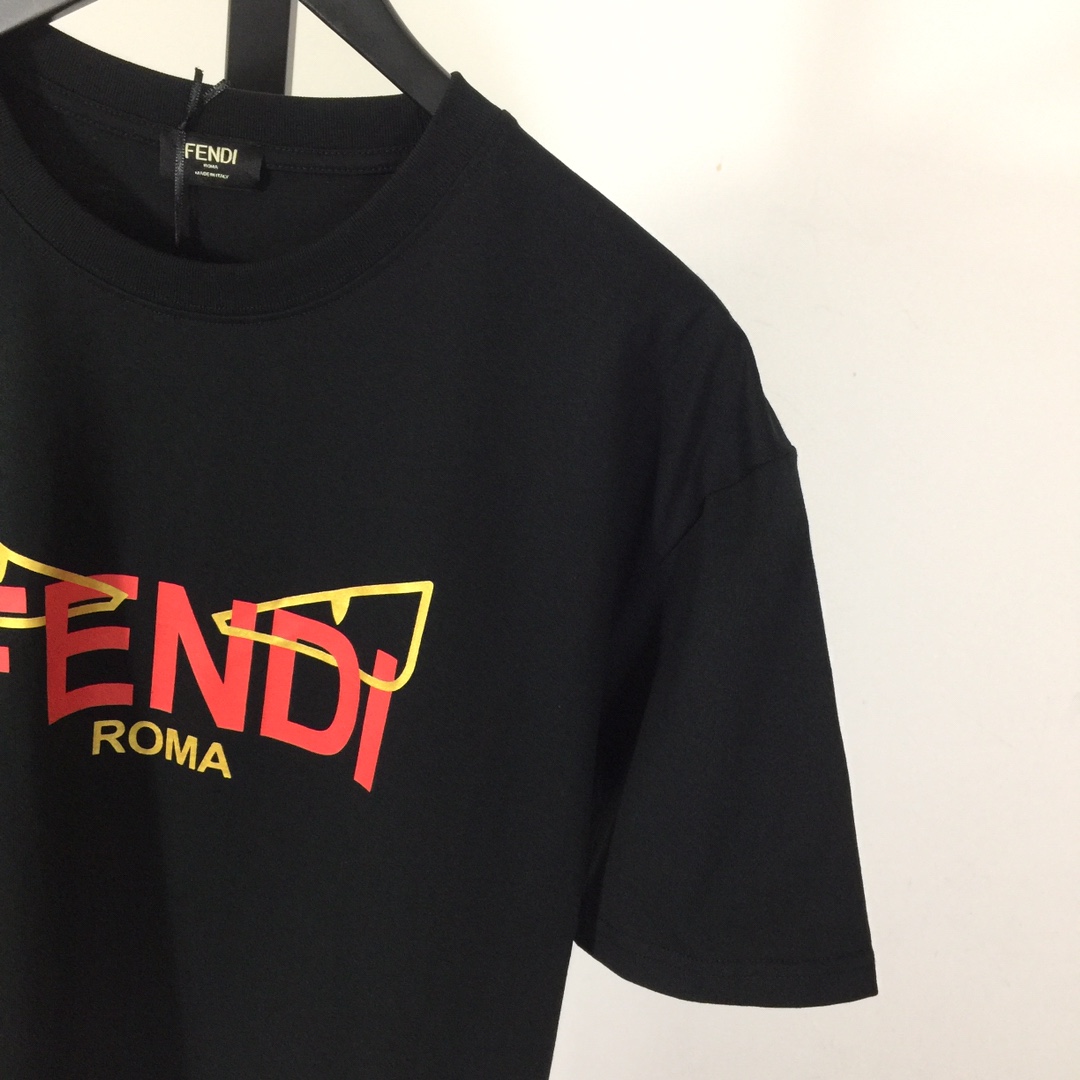 Fendi Lunar New Year Black Cotton T-shirt - DopestKickz