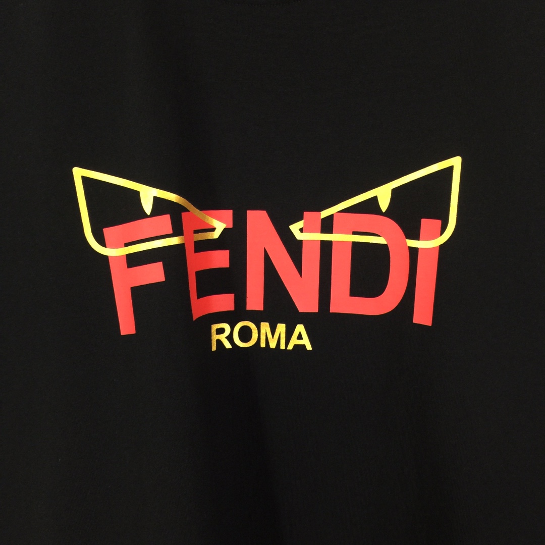 Fendi Lunar New Year Black Cotton T-shirt - DopestKickz