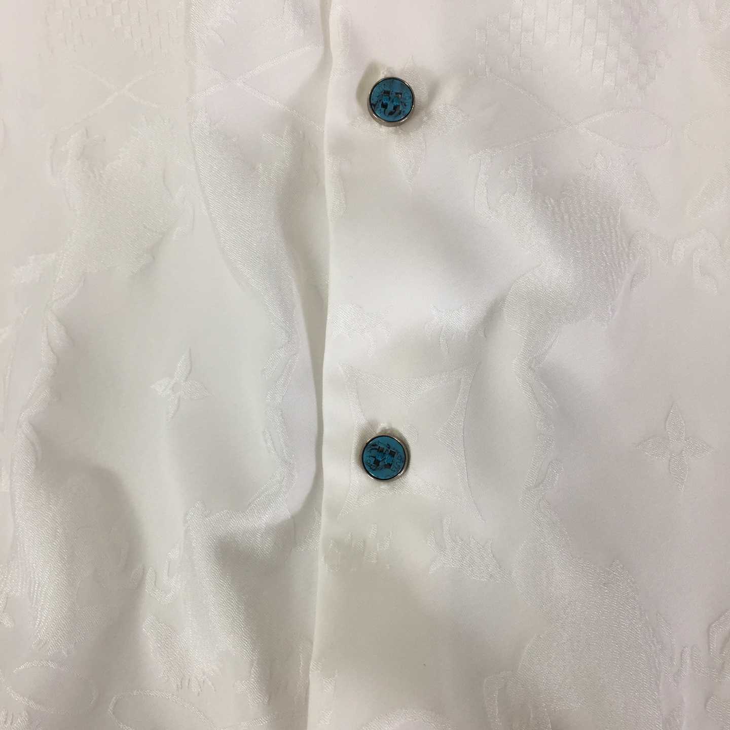 Louis Vuitton Long-Sleeved Jacquard Silk Shirt   1AFWRZ - DopestKickz