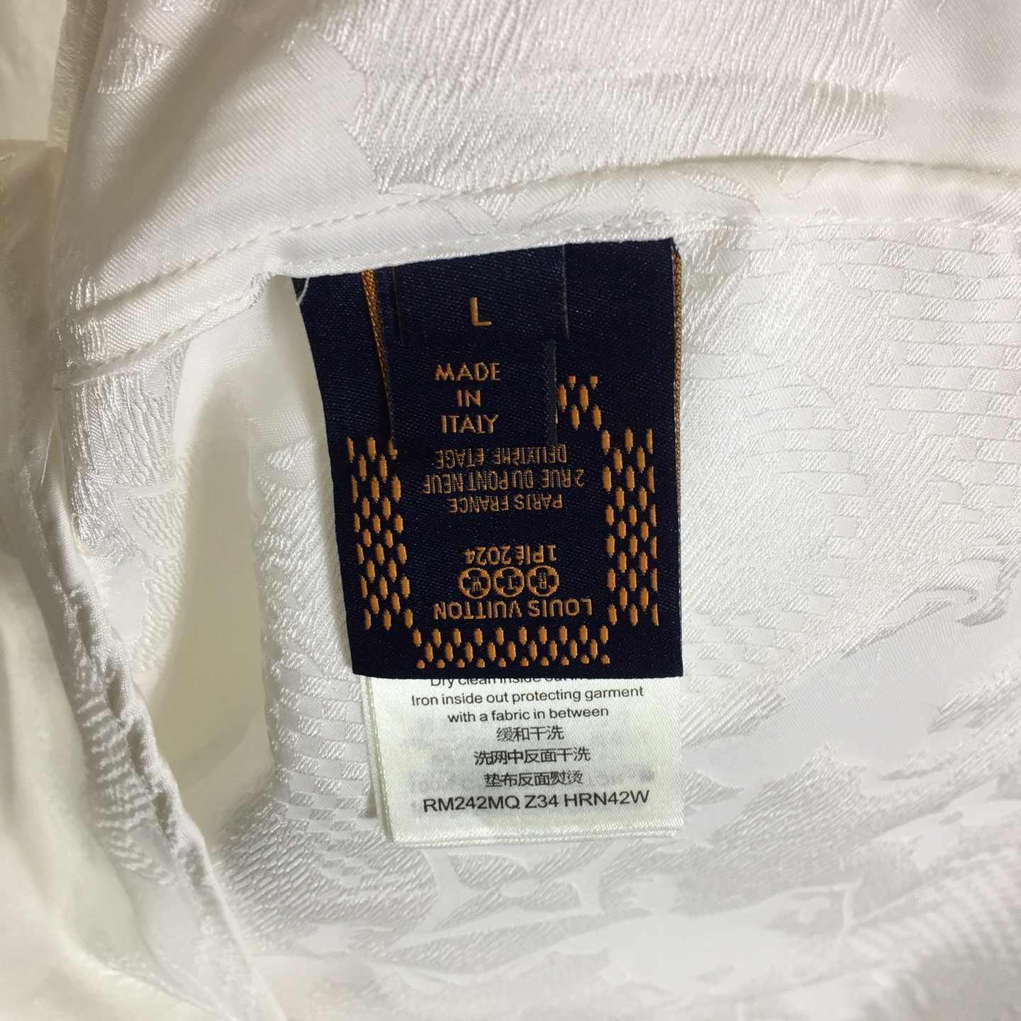 Louis Vuitton Long-Sleeved Jacquard Silk Shirt   1AFWRZ - DopestKickz