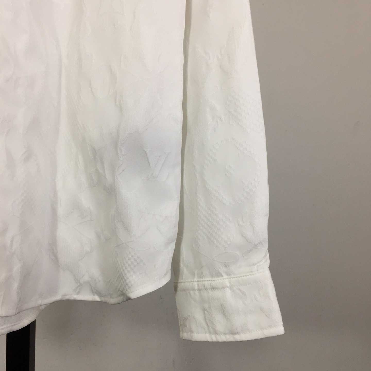 Louis Vuitton Long-Sleeved Jacquard Silk Shirt   1AFWRZ - DopestKickz