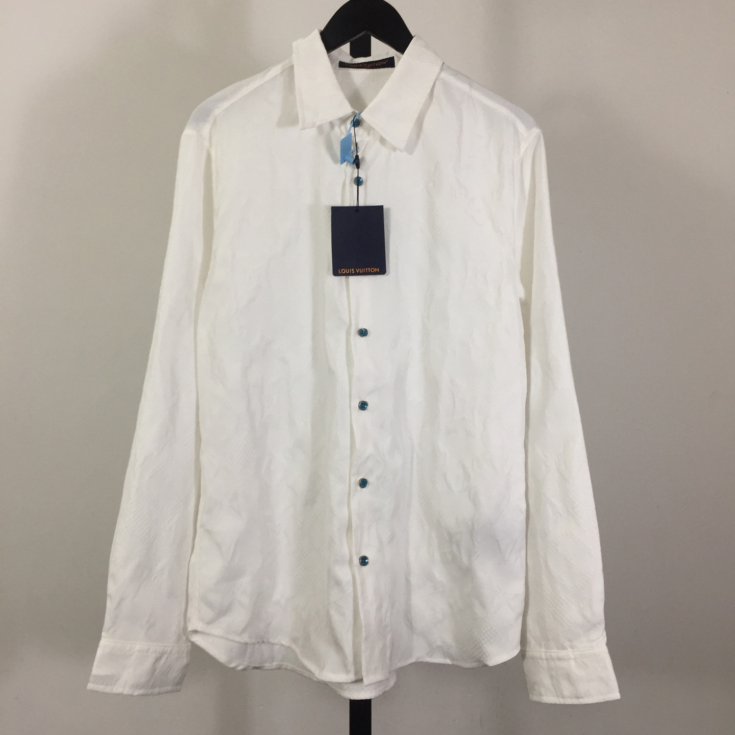 Louis Vuitton Long-Sleeved Jacquard Silk Shirt   1AFWRZ - DopestKickz