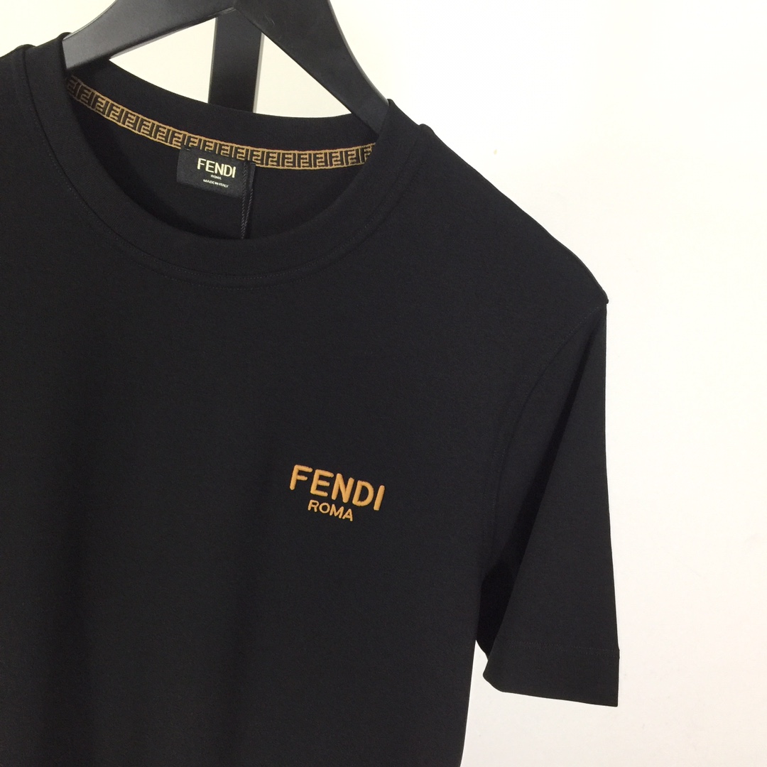 Fendi Cotton Jersey T-shirt With Embroidery - DopestKickz