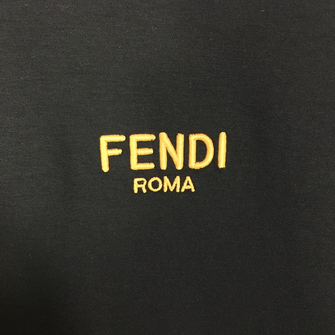 Fendi Cotton Jersey T-shirt With Embroidery - DopestKickz