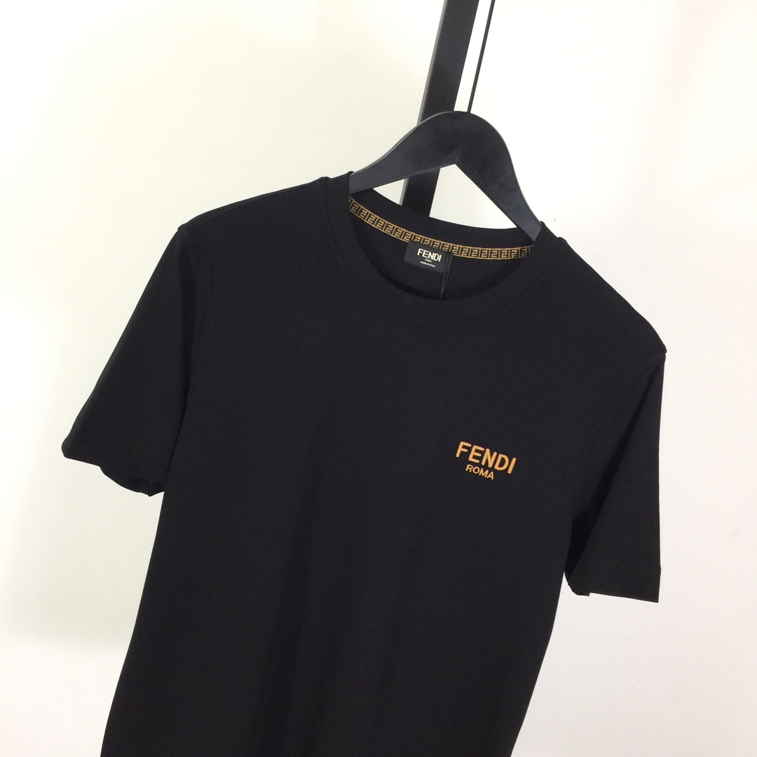 Fendi Cotton Jersey T-shirt With Embroidery - DopestKickz