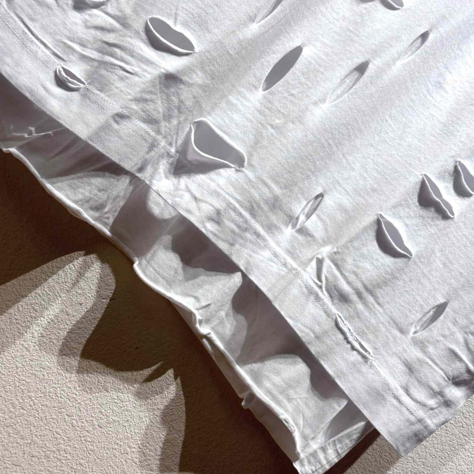 Givenchy White Destroyed T-Shirt  - DopestKickz