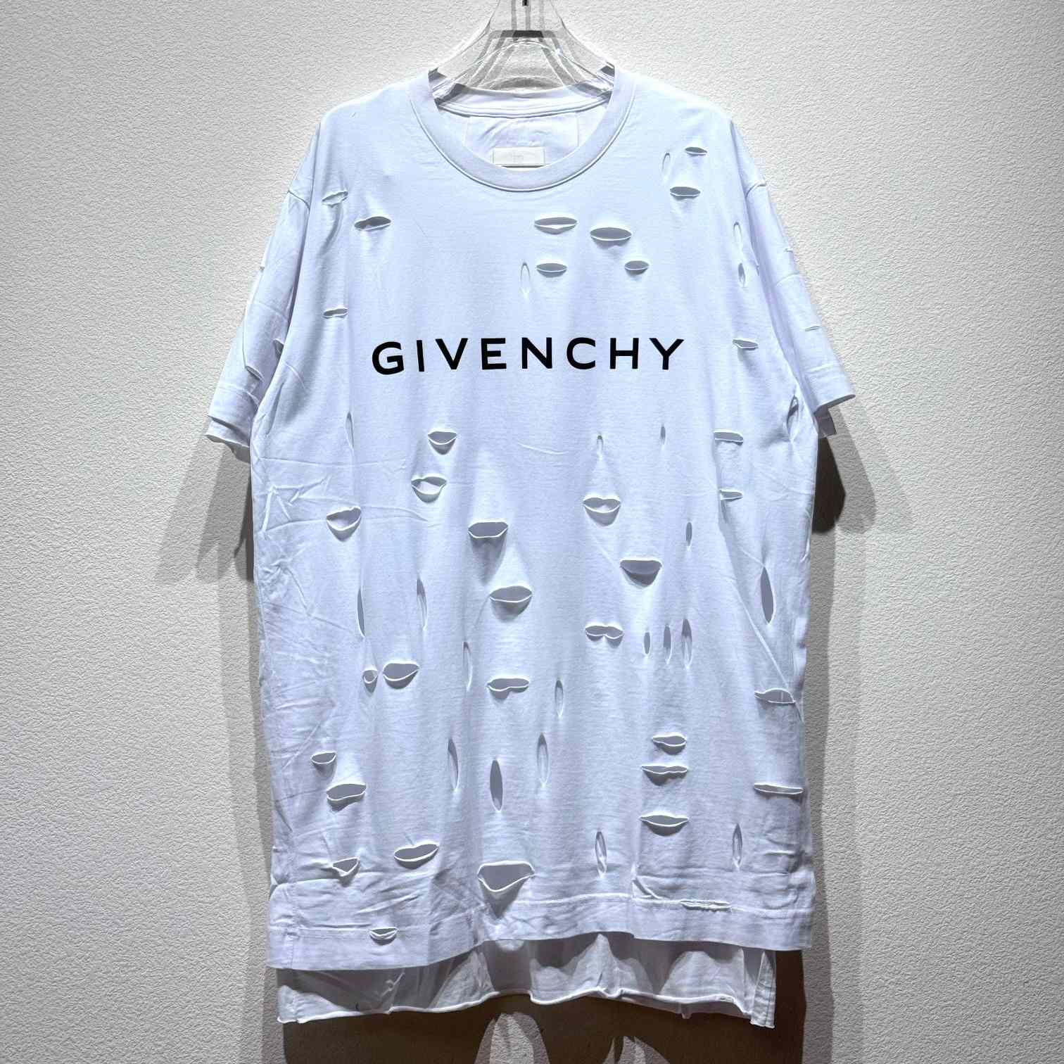 Givenchy White Destroyed T-Shirt  - DopestKickz