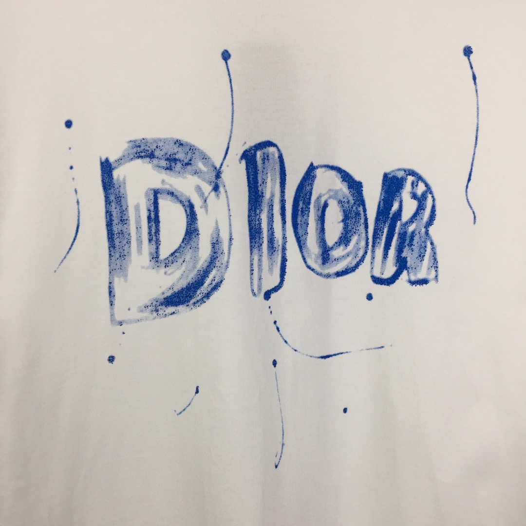 Dior Logo Cotton T-Shirt  - DopestKickz
