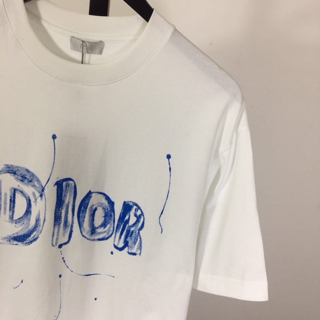 Dior Logo Cotton T-Shirt  - DopestKickz