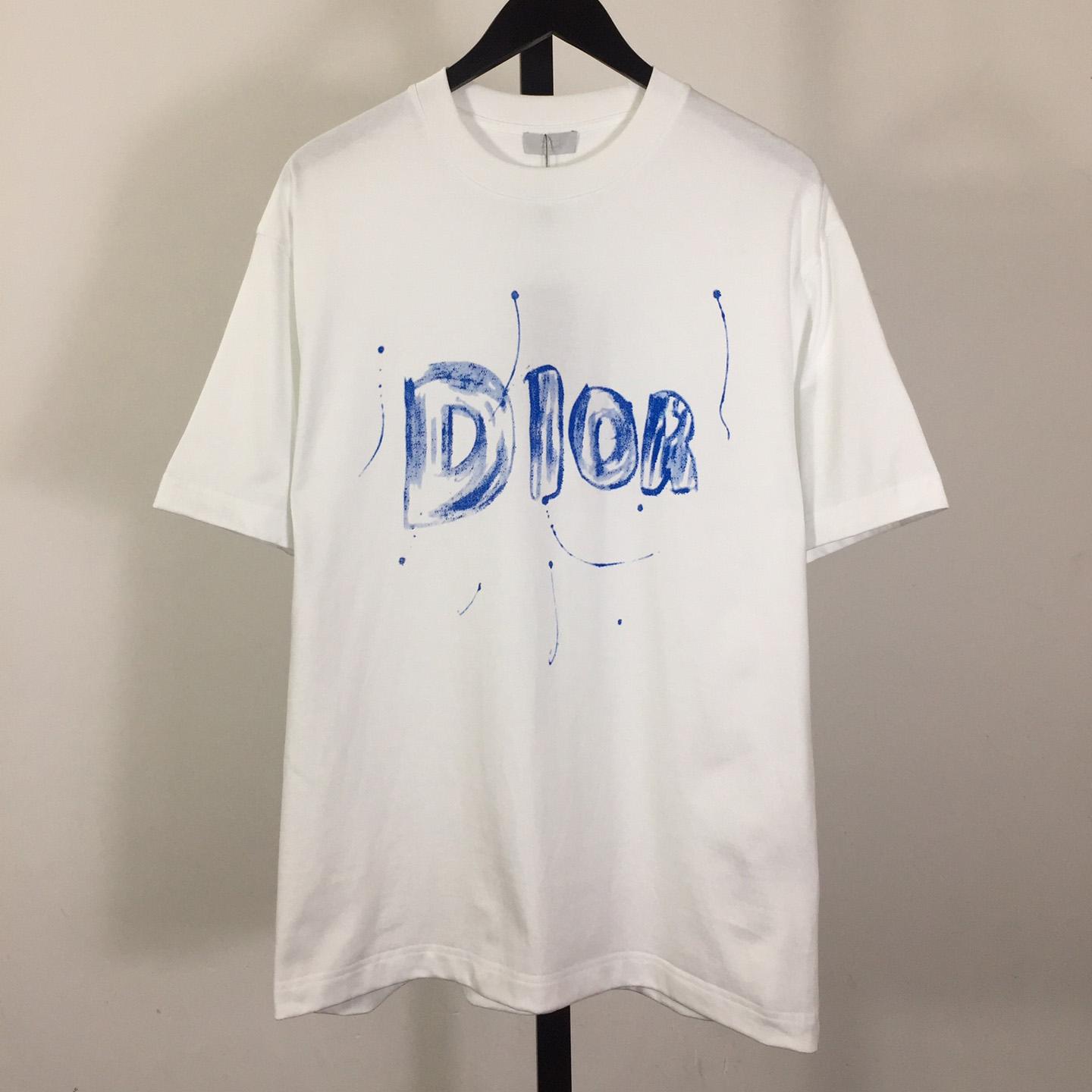Dior Logo Cotton T-Shirt  - DopestKickz