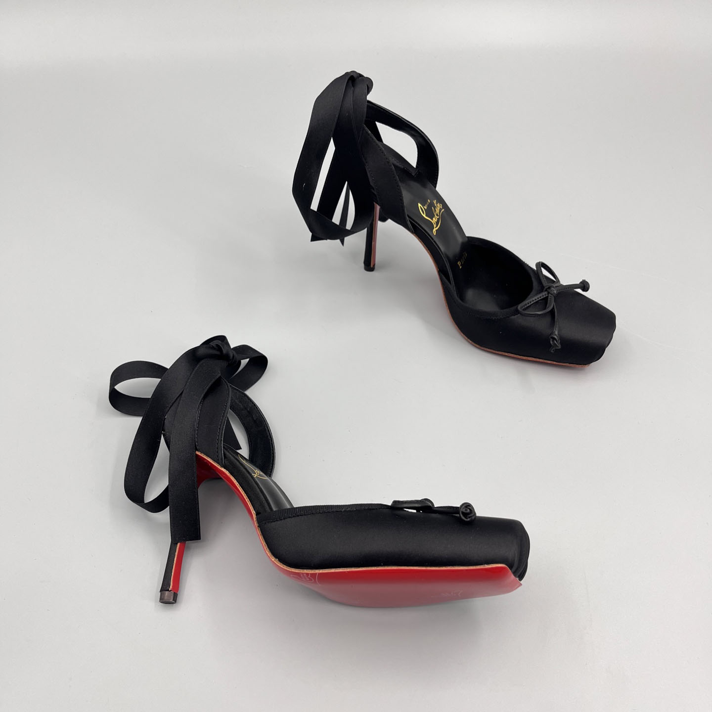 Christian Louboutin Cassia Lace-Up Slingback Pumps - DopestKickz