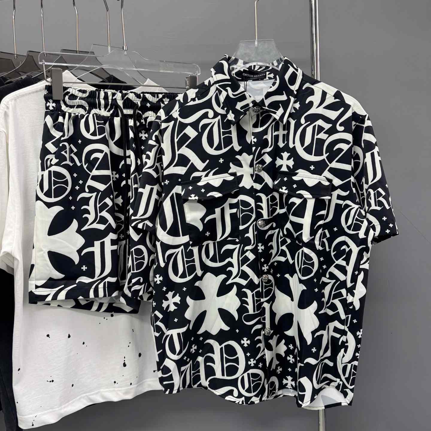 Chrome Heart Shirt & Shorts - DopestKickz