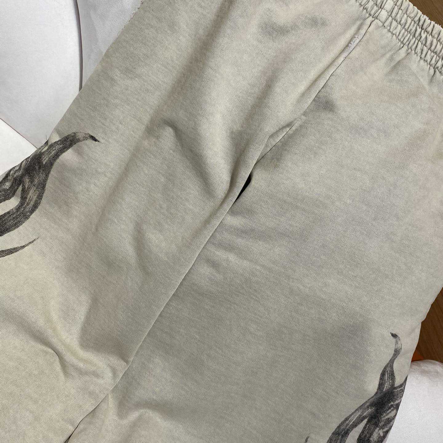 Balenciaga Y2K Baggy Sweatpants In Light Beige - DopestKickz