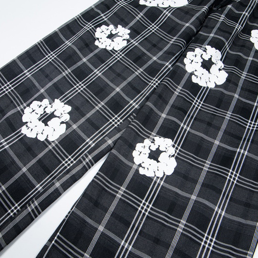 Denim Tears Wreath Pajama Pants 'Grey' - DopestKickz