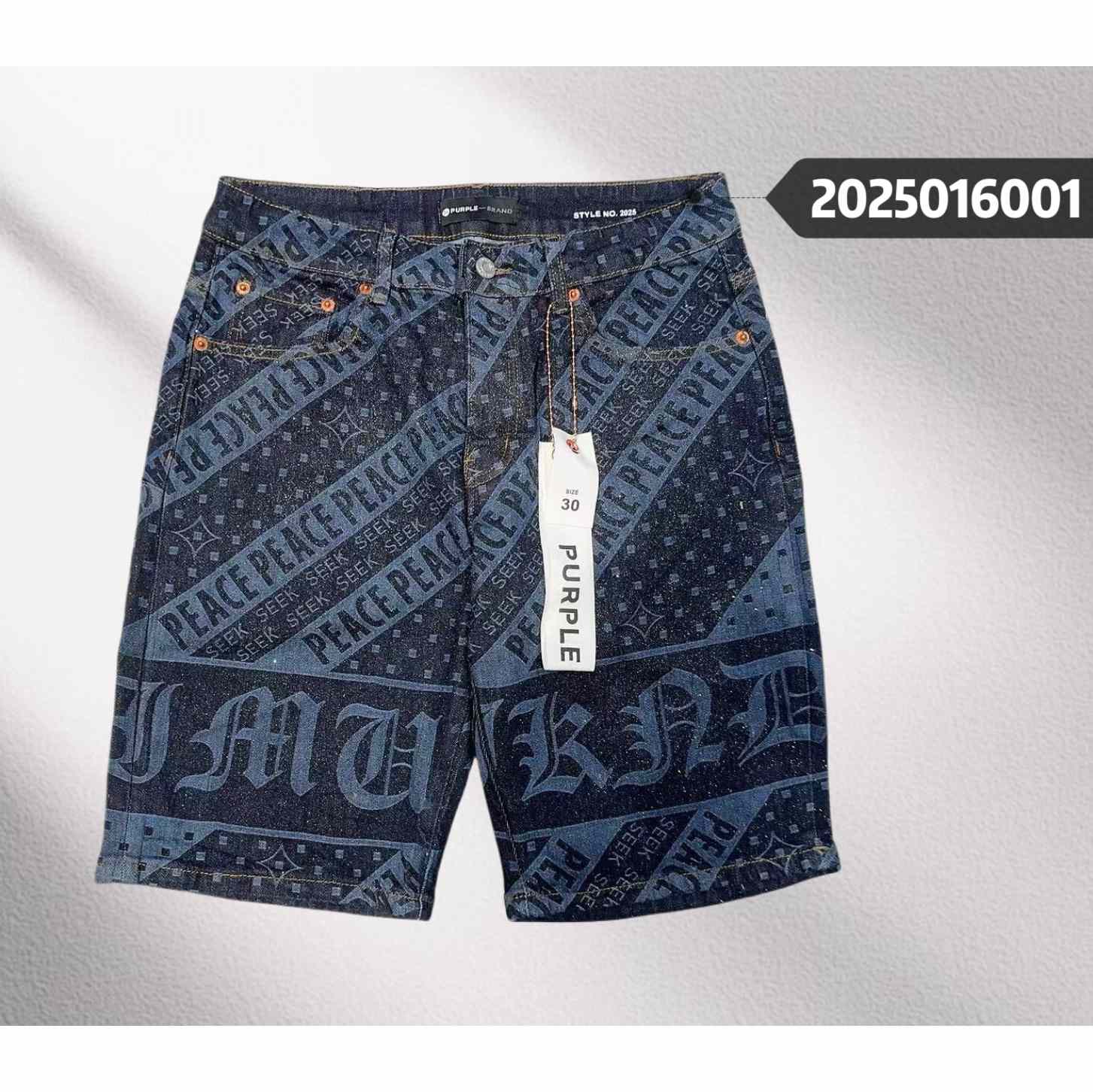 Purple-Brand Denim Shorts    6001 - DopestKickz