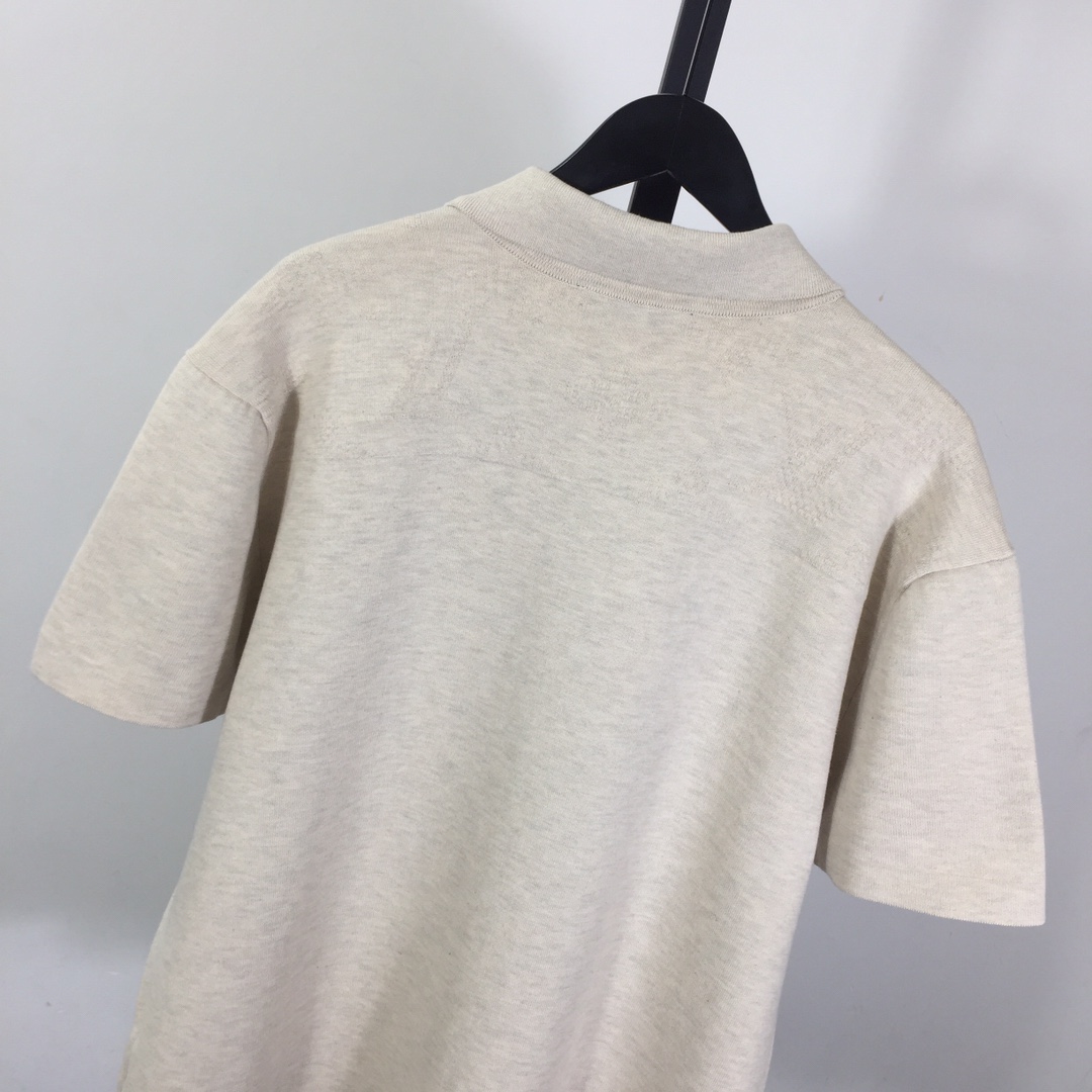 Louis Vuitton Monogram Embossed Short-Sleeved Knit Shirt - DopestKickz