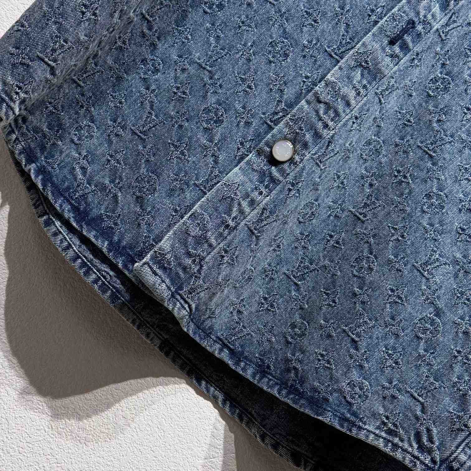 Louis Vuitton Monogram Denim Shirts - DopestKickz