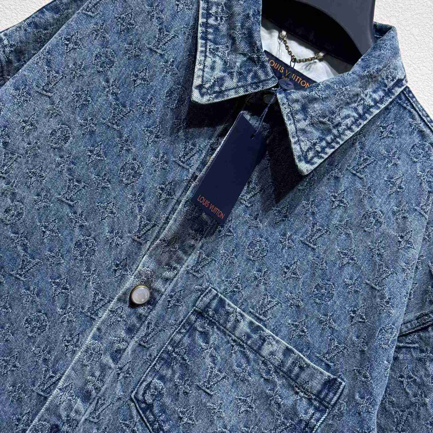 Louis Vuitton Monogram Denim Shirts - DopestKickz