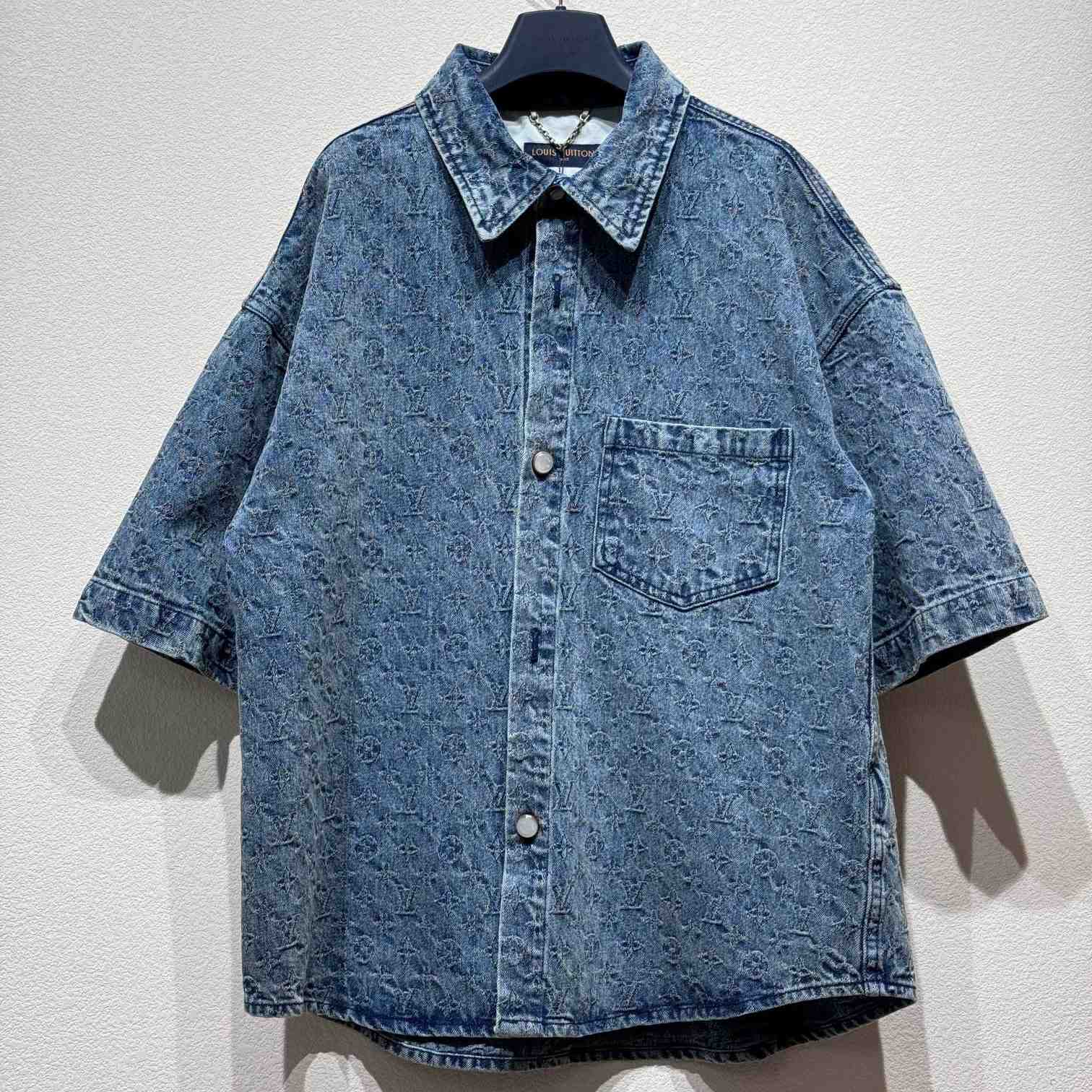 Louis Vuitton Monogram Denim Shirts - DopestKickz