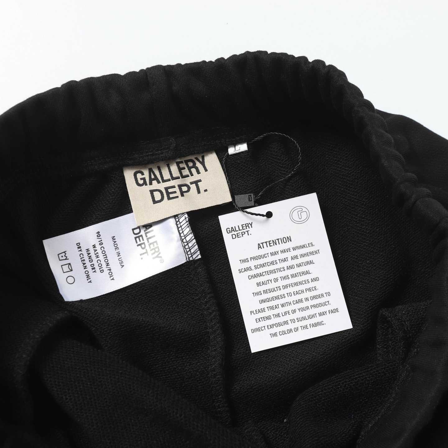 Gallery Dept. Flared Denim-Panelled Logo-Print Cotton-Jersey Sweatpants - DopestKickz