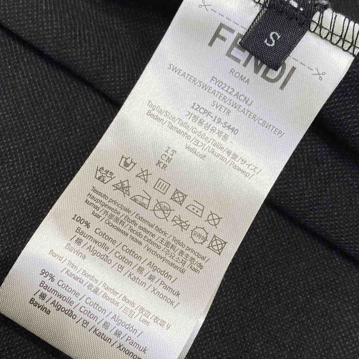 Fendi Black Jersey Polo Shirt - DopestKickz