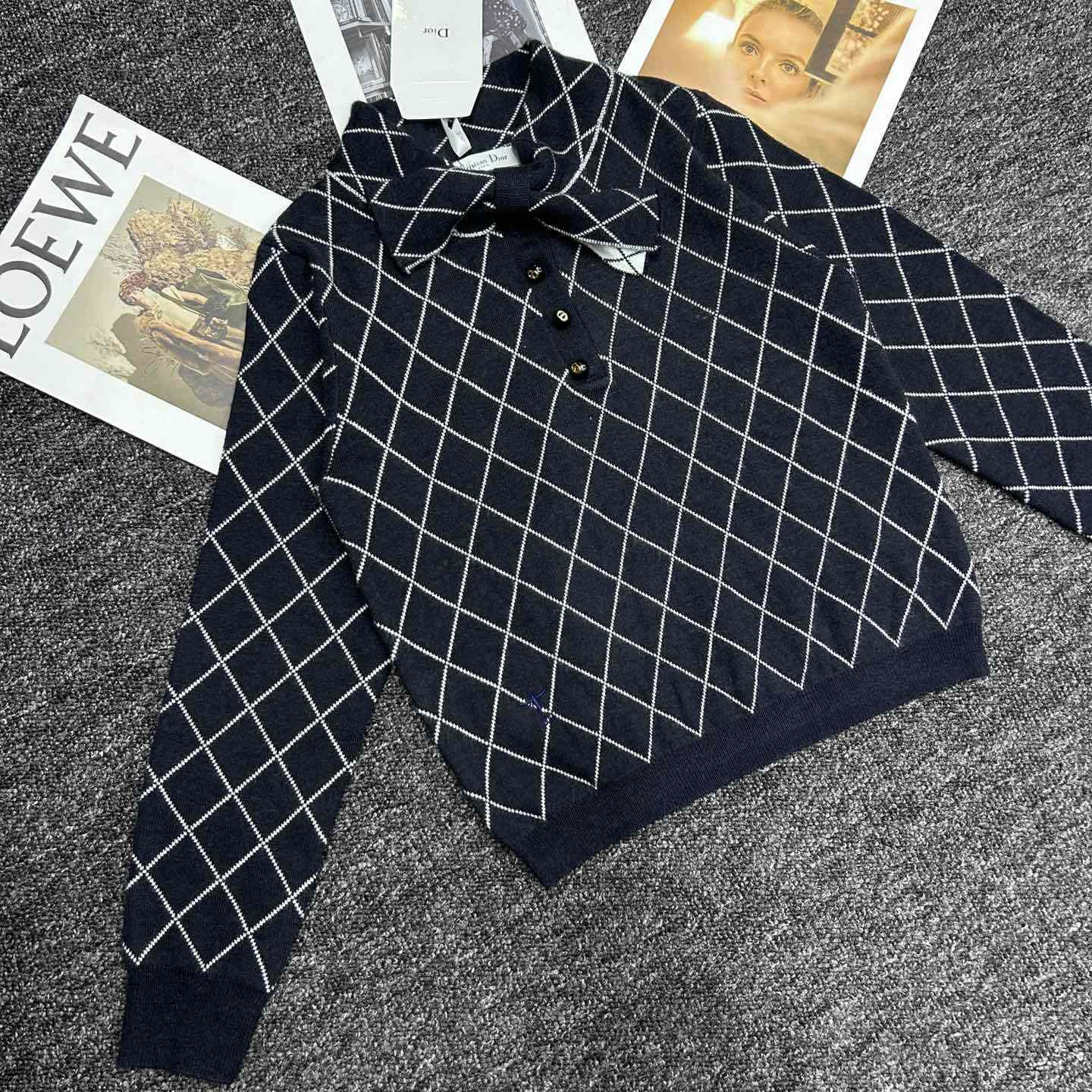 Dior Tied Collar Sweater  - DopestKickz