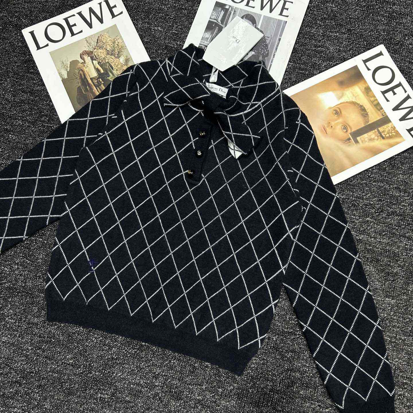 Dior Tied Collar Sweater  - DopestKickz
