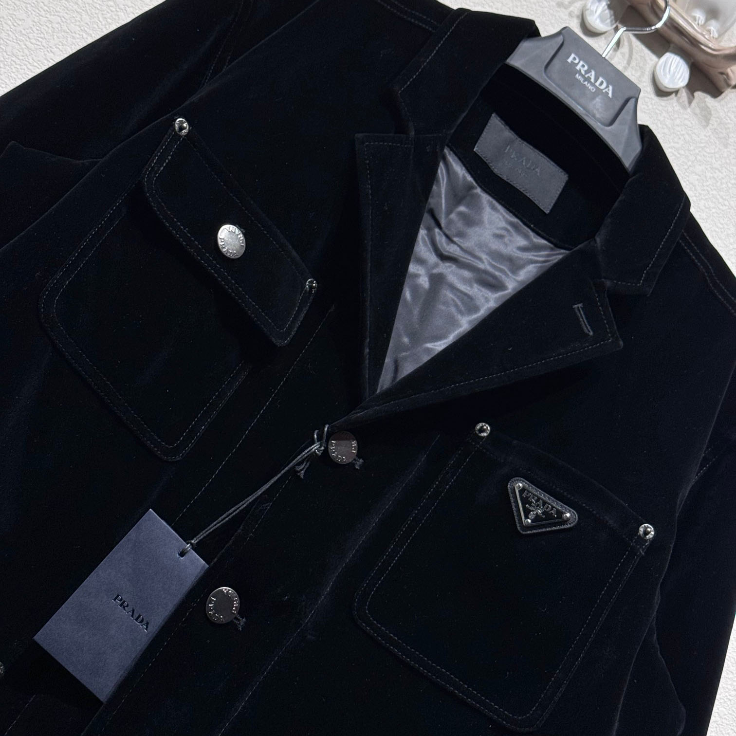 Prada Blouson In Velvet Denim - DopestKickz