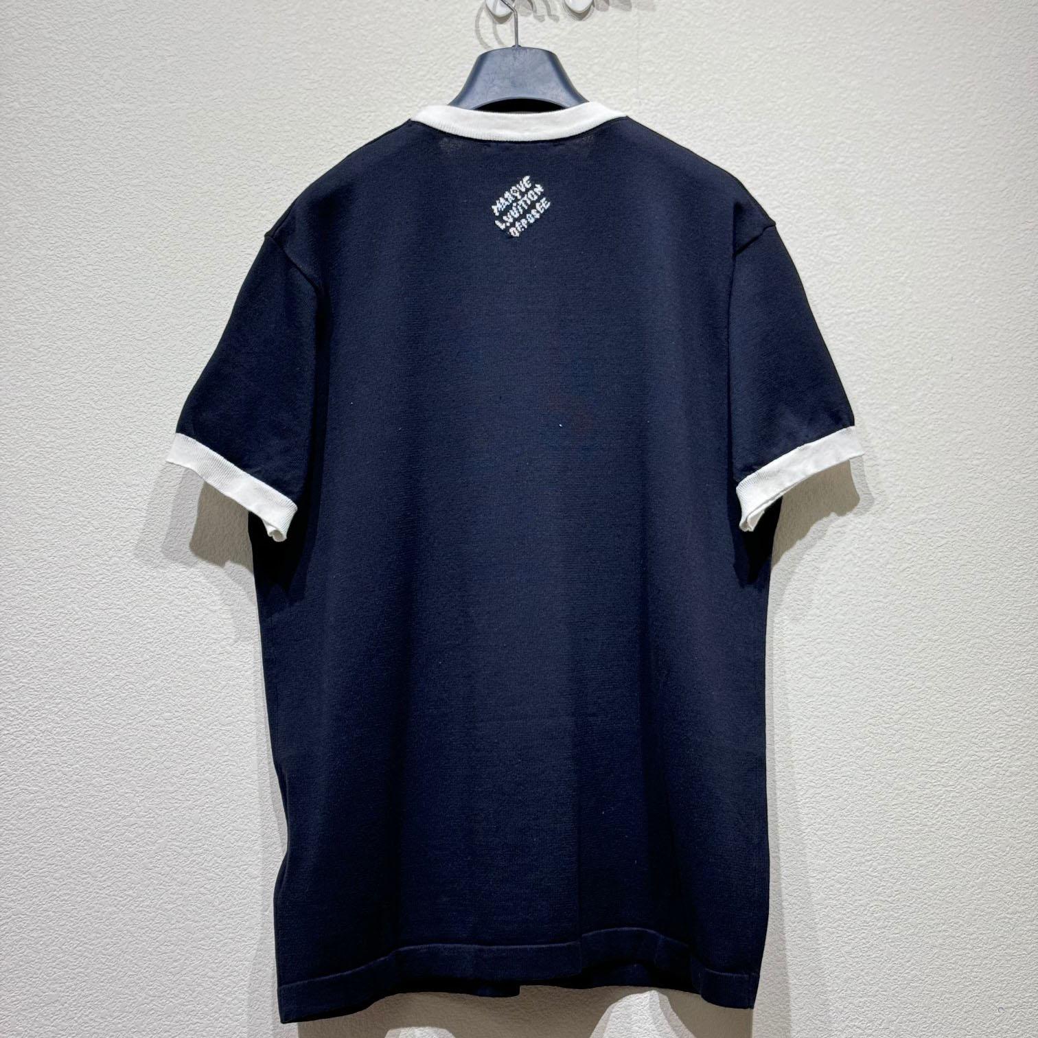 Louis Vuitton Graphic Intarsia Short-Sleeved Cotton Crewneck   - DopestKickz