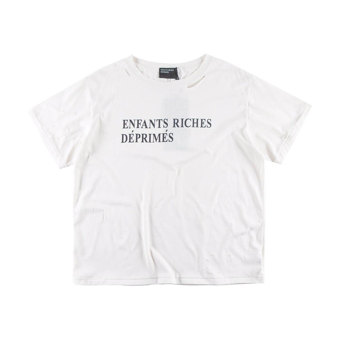 Enfants Riches Déprimés Cropped Distressed Logo-Print Cotton-Jersey - DopestKickz