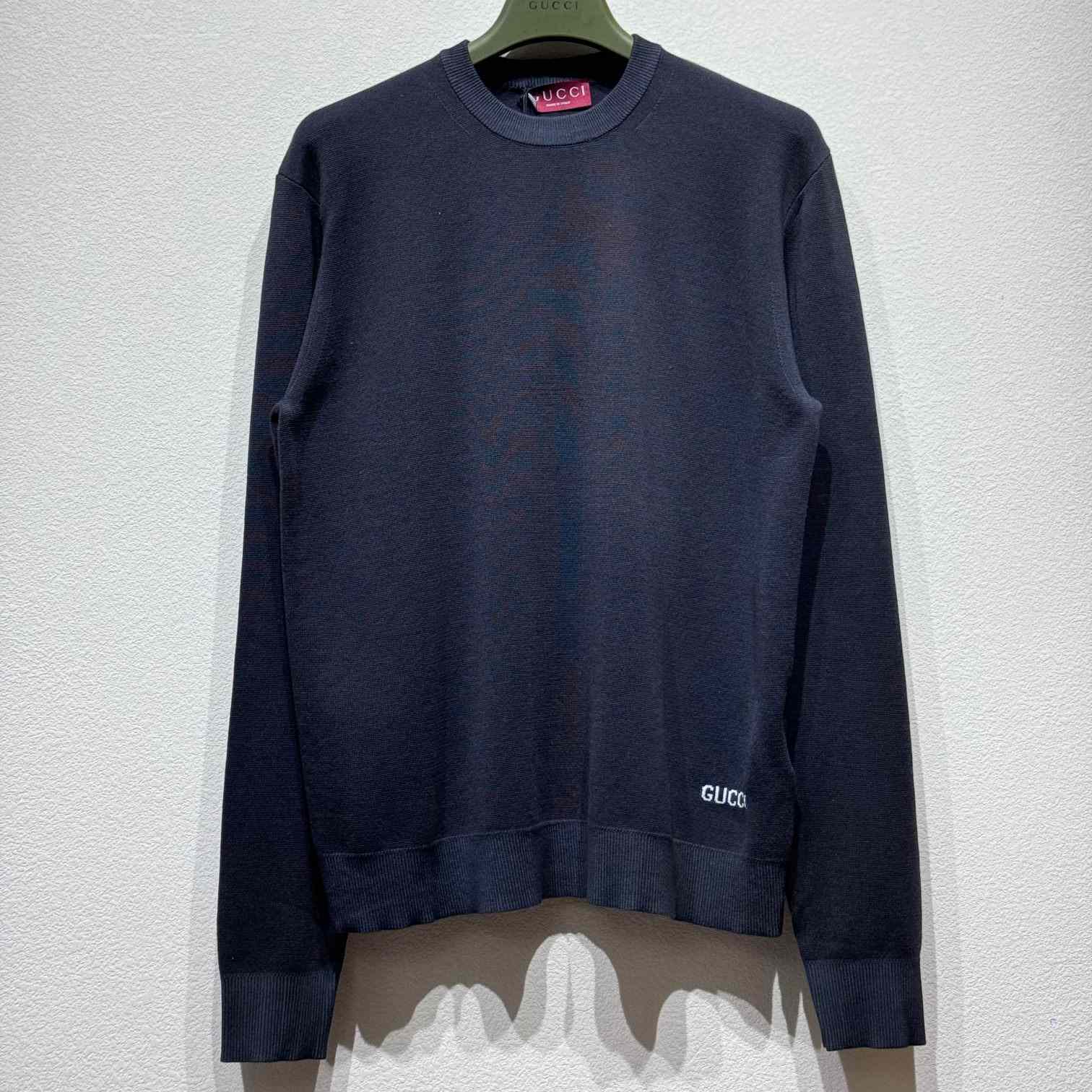 Gucci Silk Cotton Jumper With Intarsia - DopestKickz